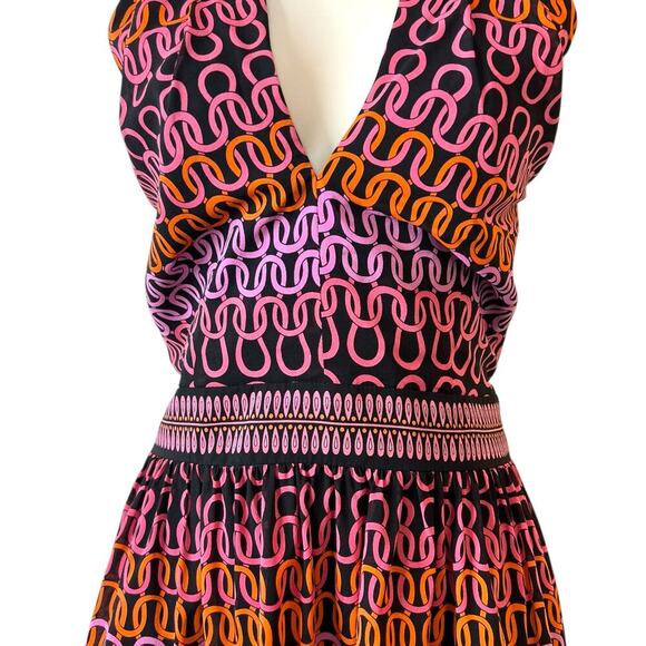 TRINA TURK Silk Dress the Campania Loop Halter Cocktail Dress Women's Size 10 - Picture 8 of 16